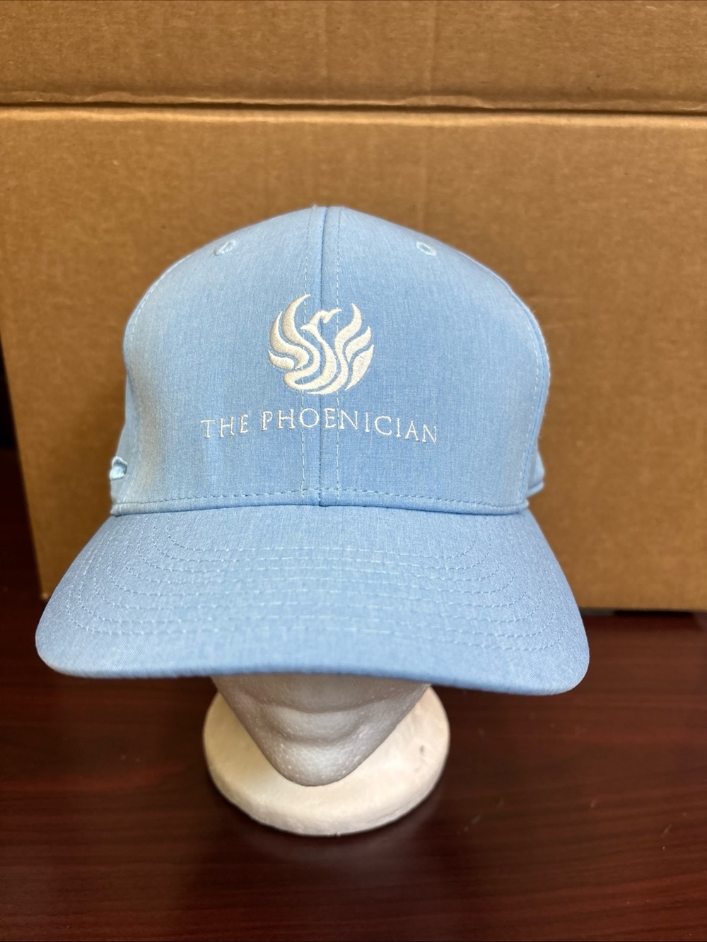 The Phoenician Arizona Golf Course Fitted Hat Cap Baby Blue S/M Men’s